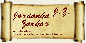 Jordanka Žarkov vizit kartica